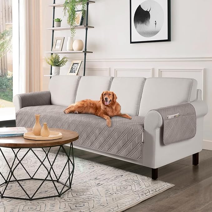 100% Waterproof Couch Covers for Pets Dogs with Non Slip Backing-67.3''/72.4''/78.7''
