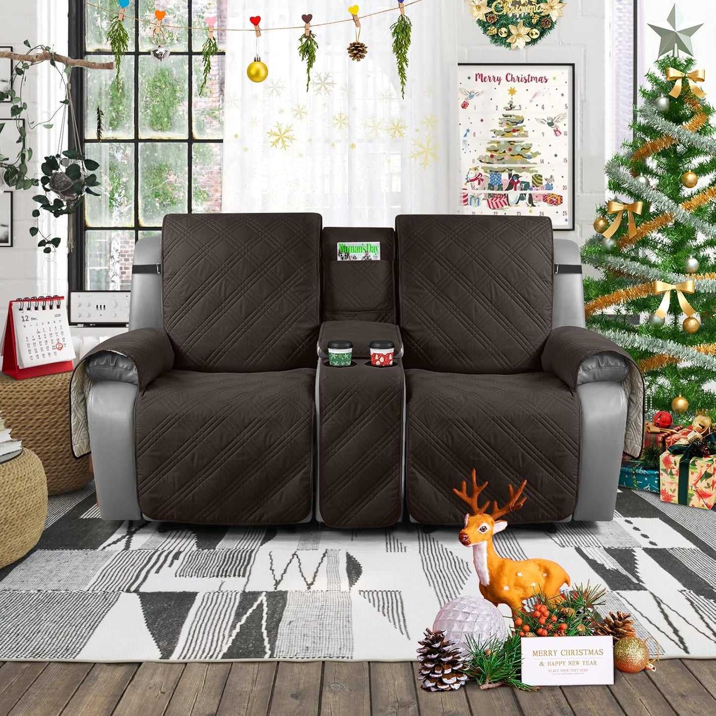 100% Waterproof Recliner Cover with Center Console -2 Seat /3 Seat