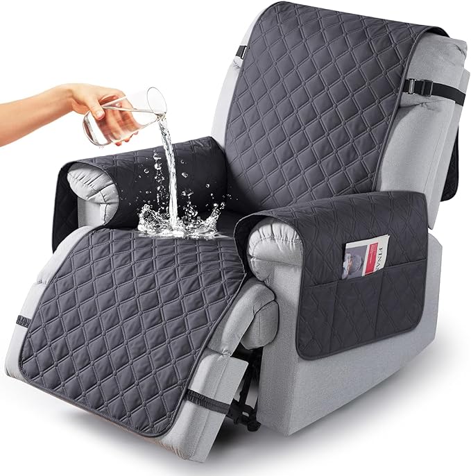TAOCOCO 100% Waterproof Recliner Covers, Washable Couch Protector for Pets Kids -1 Seater 22"/28" /2 Seater/3 Seater