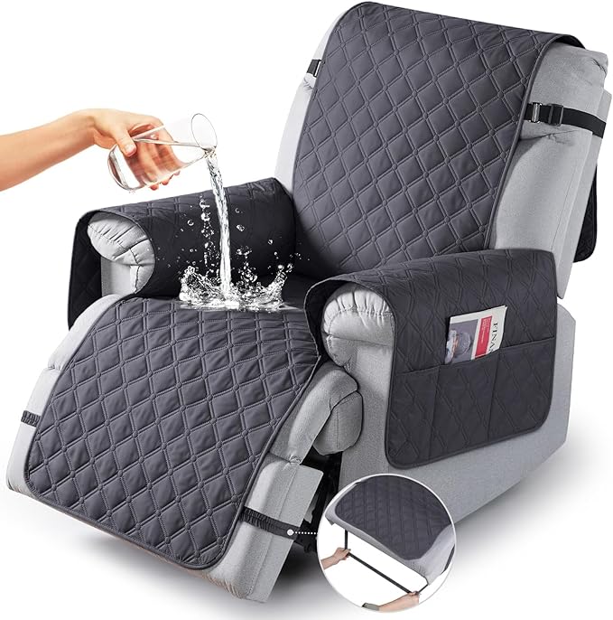 TAOCOCO 100% Waterproof Recliner Covers, Washable Couch Protector for Pets Kids -1 Seater 22"/28" /2 Seater/3 Seater