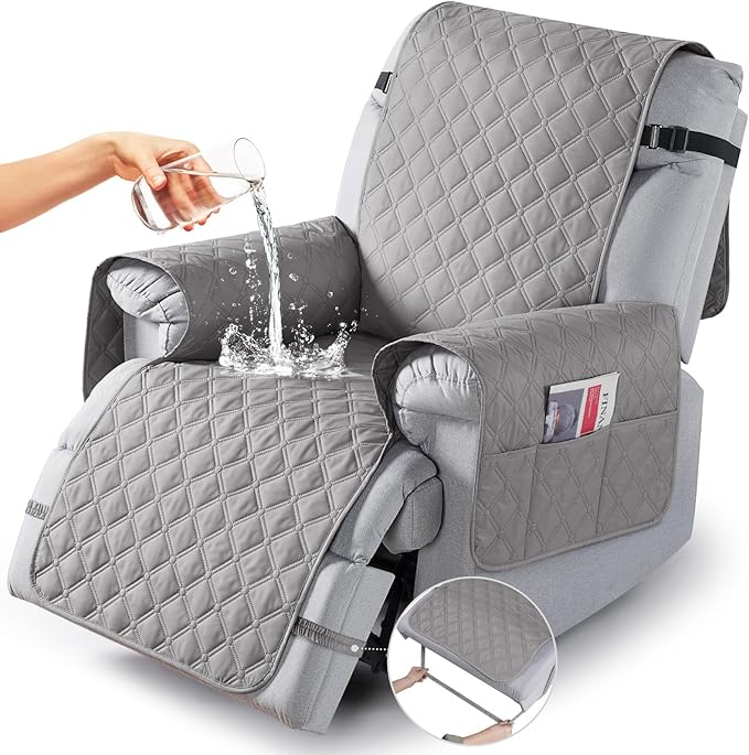 TAOCOCO 100% Waterproof Recliner Covers, Washable Couch Protector for Pets Kids -1 Seater 22"/28" /2 Seater/3 Seater