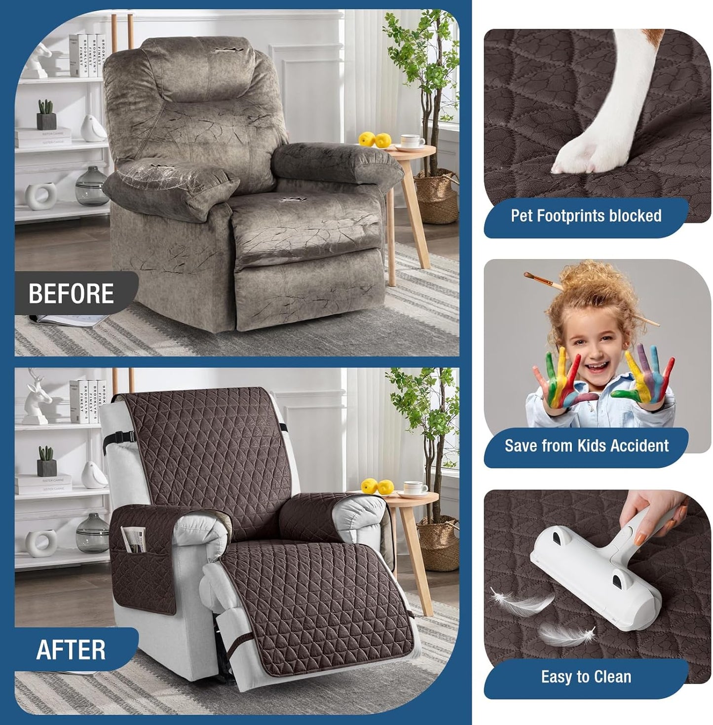 100% Waterproof Cover for Reclining Chair -22''/25''/28''/30''