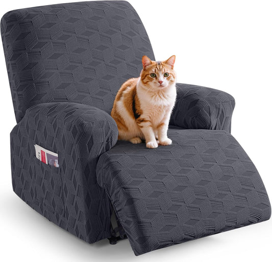 Stretch 3 Pieces Recliner Chair Covers - 1 Seater / 1 XL Seater / 2 Seater / 3 Seater