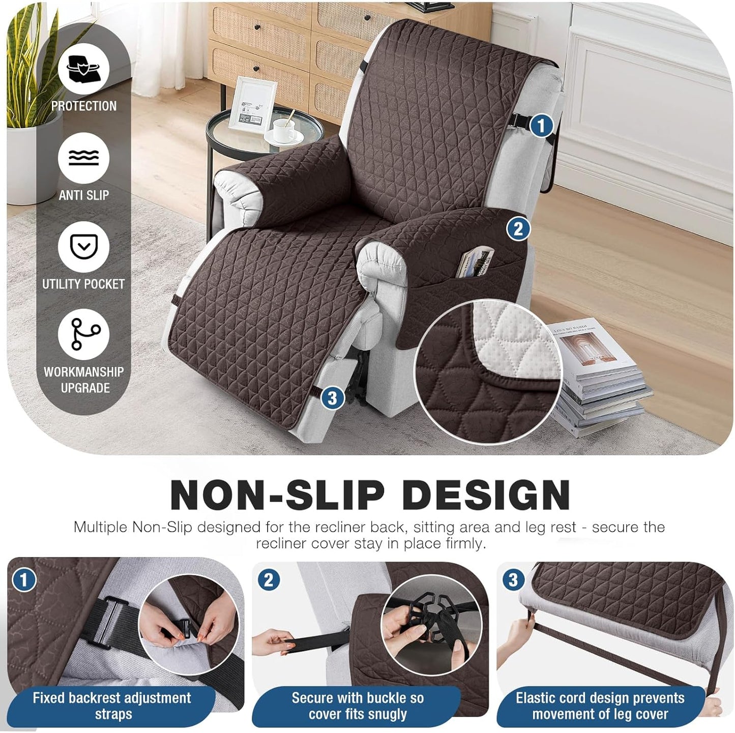 100% Waterproof Cover for Reclining Chair -22''/25''/28''/30''