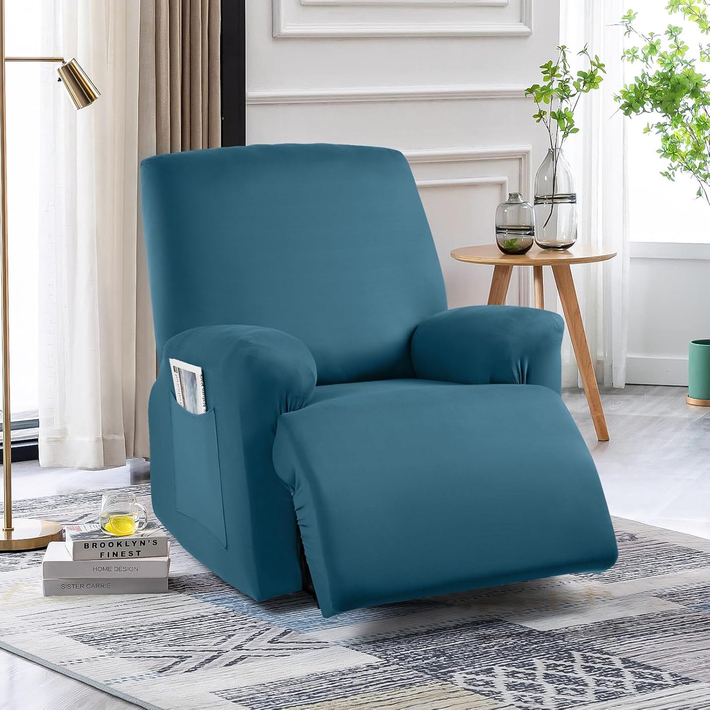 Recliner Chair Covers 4-Pieces for Oversized Recliner - 1 seat