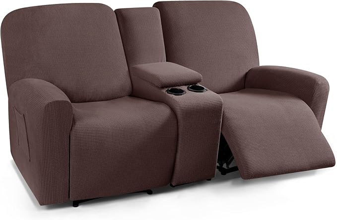 Stretch Recliner Loveseat Cover with Middle Console