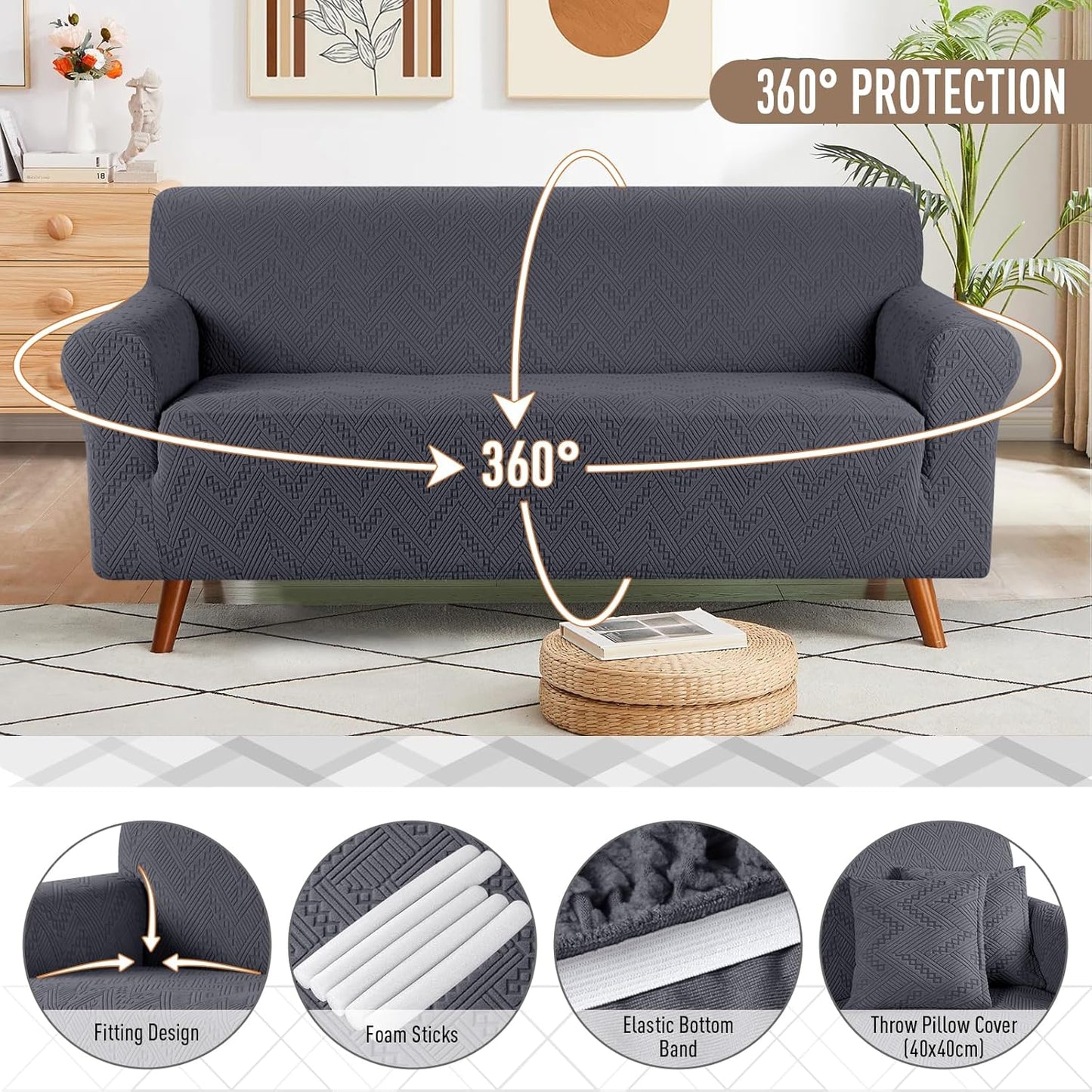 Stretch Sofa Cover 1 Piece Couch Covers