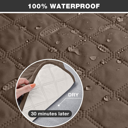 TAOCOCO 100% Waterproof 3-Seater 1-Piece Recliner Couch Cover