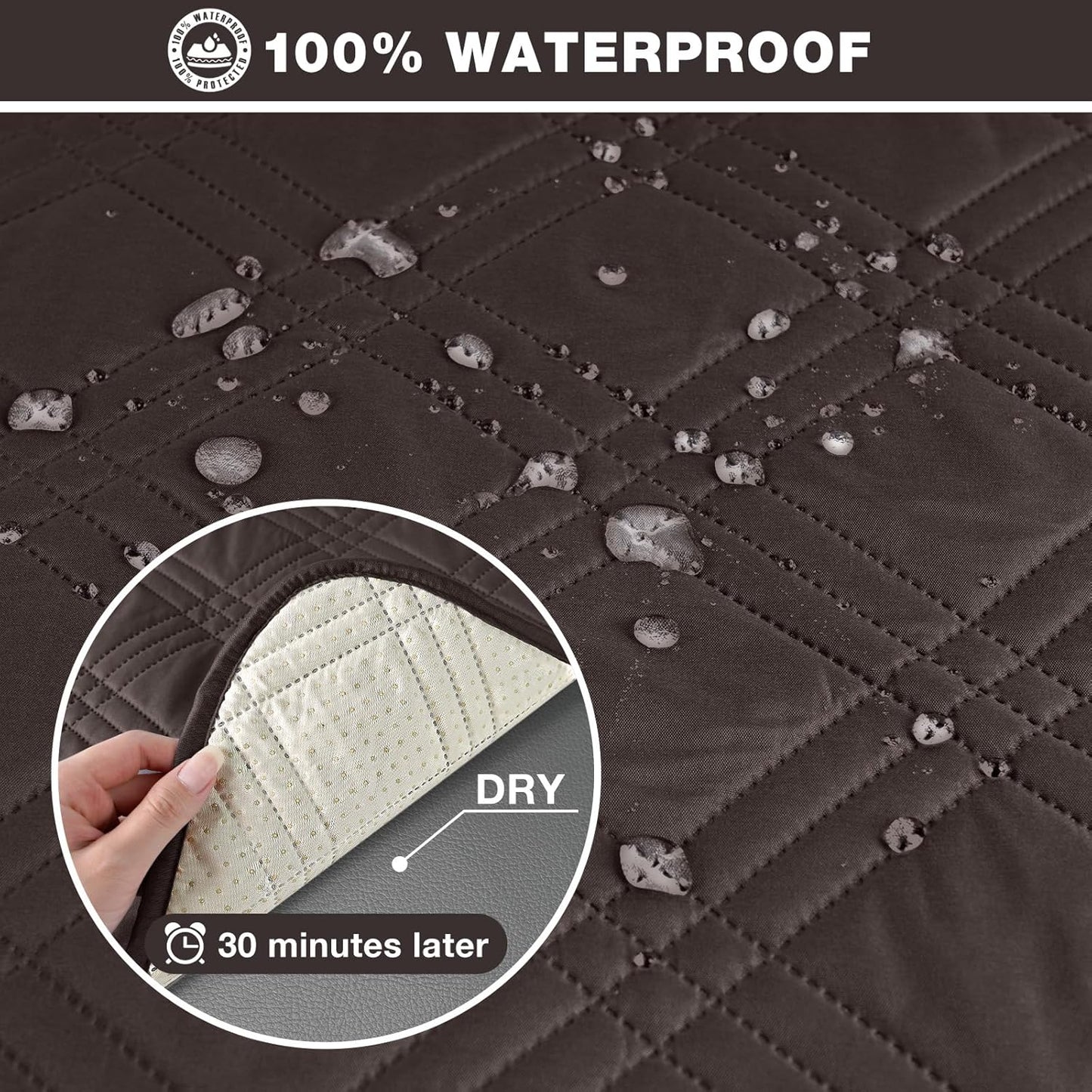 100% Waterproof Recliner Cover for 3 Seat Reclining Sofas