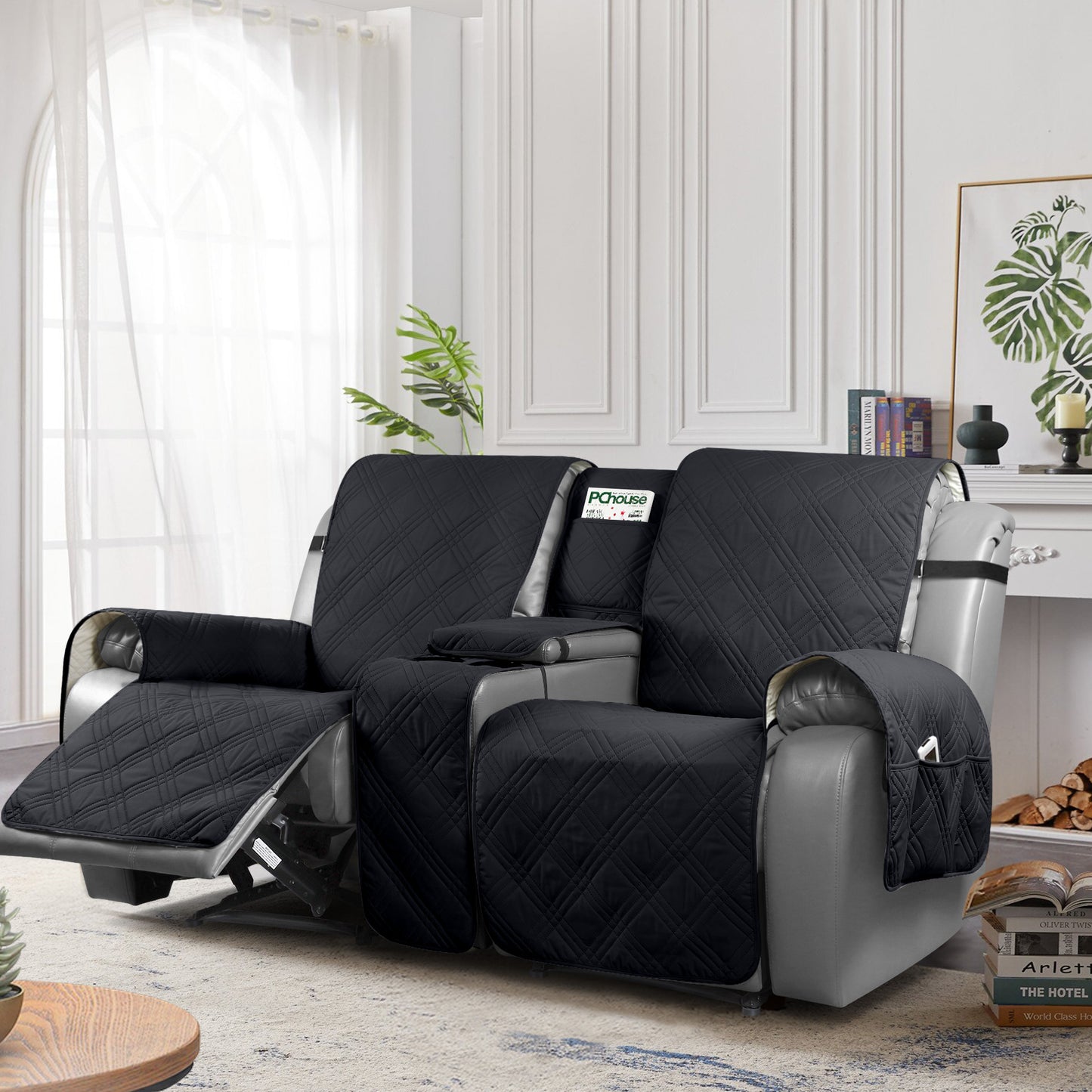TAOCOCO 100% Loveseat Recliner Cover with Center Console 2