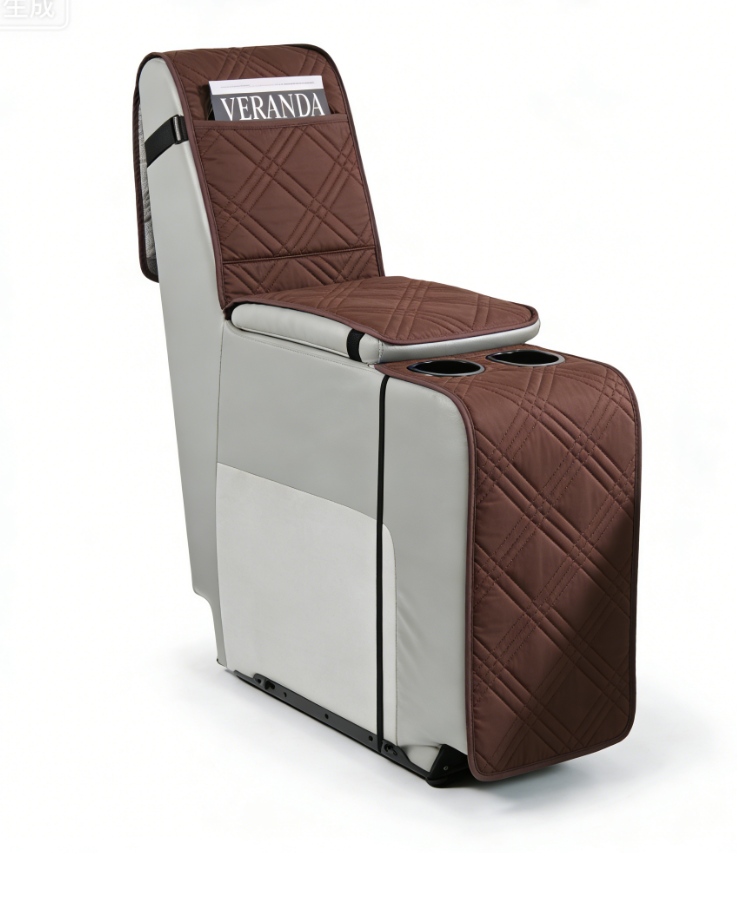 TAOCOCO Console Cover for Recliner Chair,2-pieces Armchari Console Cover(Chocolate)