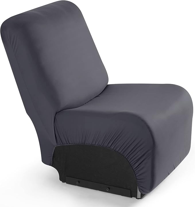 taococo armless 1-seat recliner slipcover for home decor in dark gray