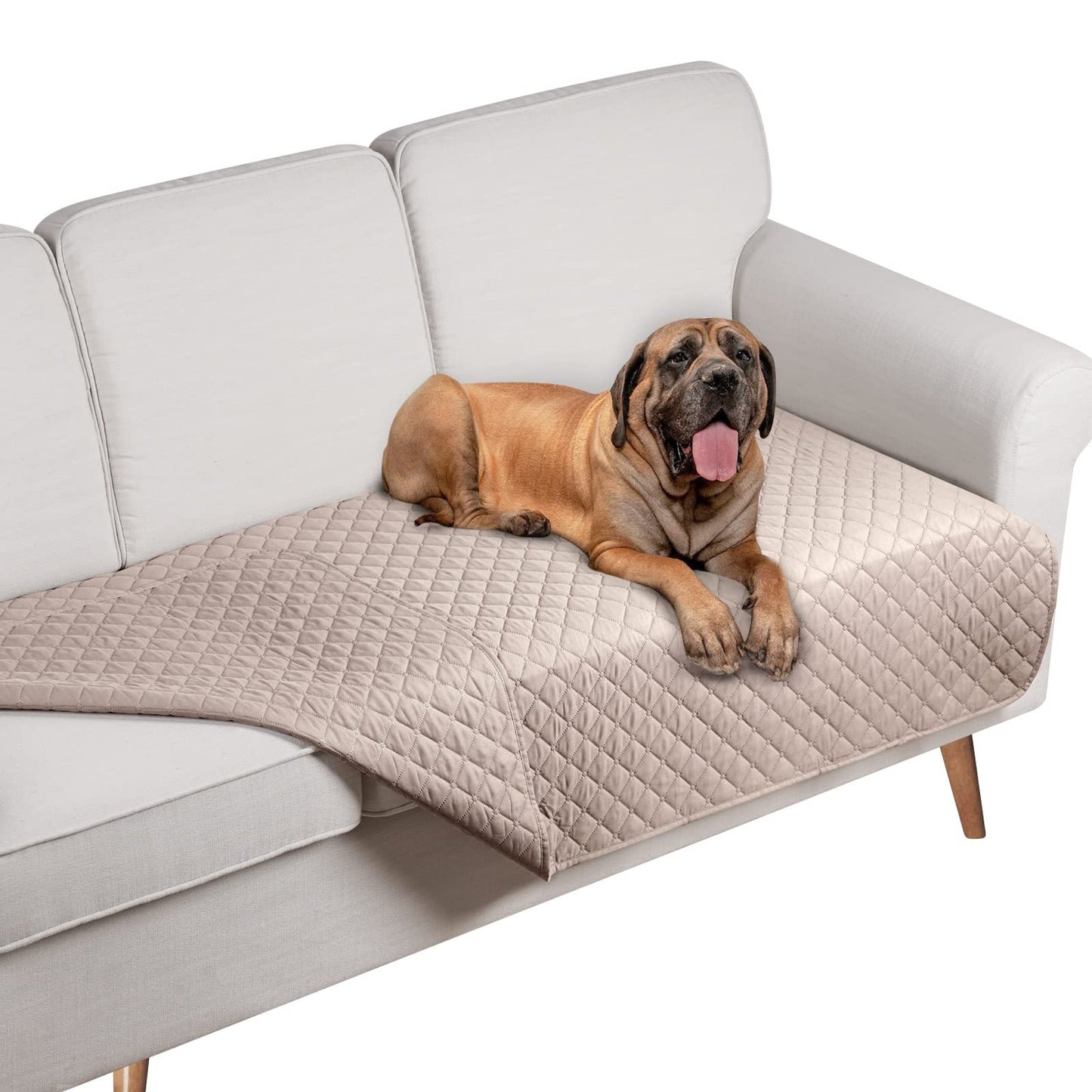 Sofa Cushion Cover Reversible Dog Bed Cover Water Resistant Pet Blanket (42x68 Inches) - TAOCOCO