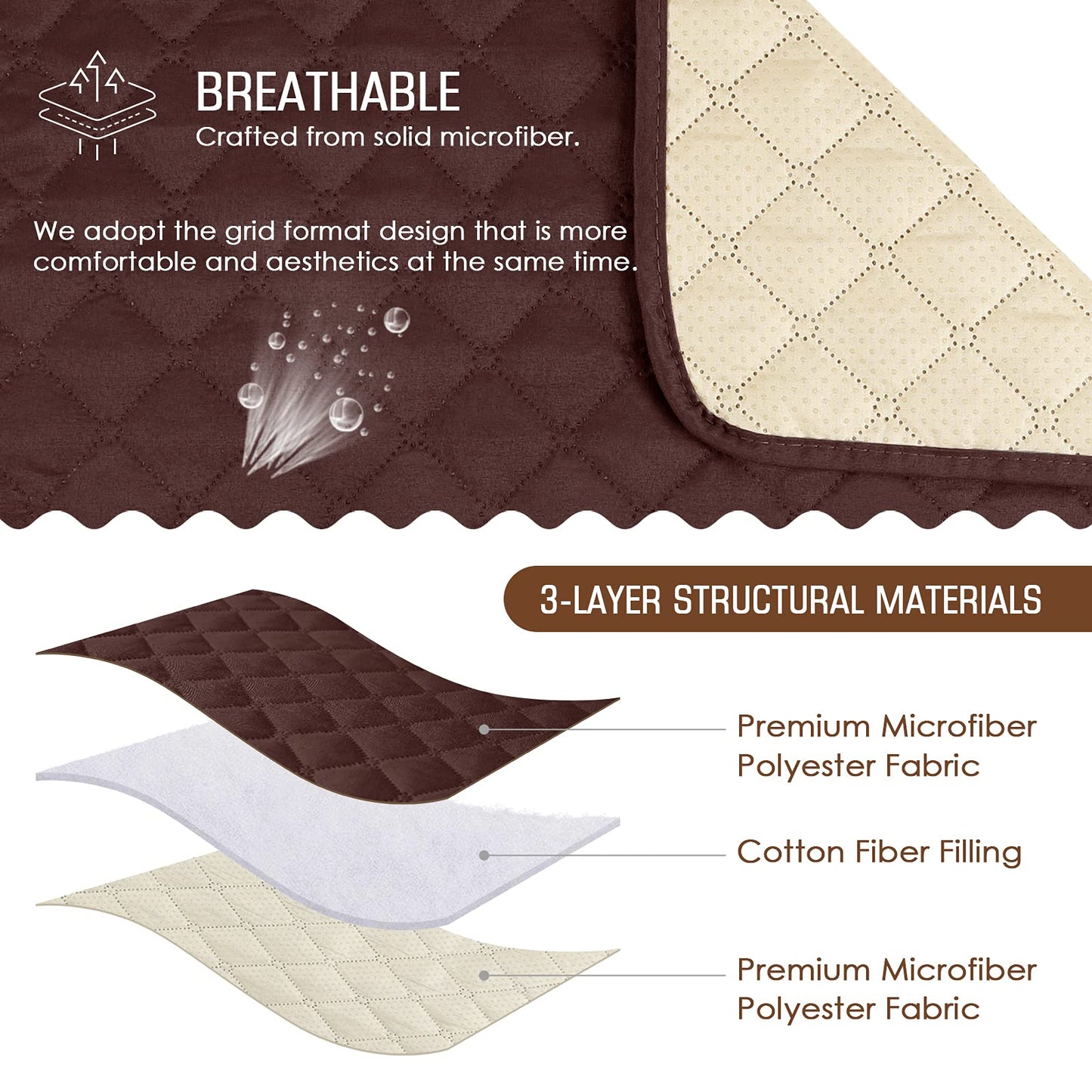 Couch Cover for Leather Sofa (47'' Medium) - TAOCOCO