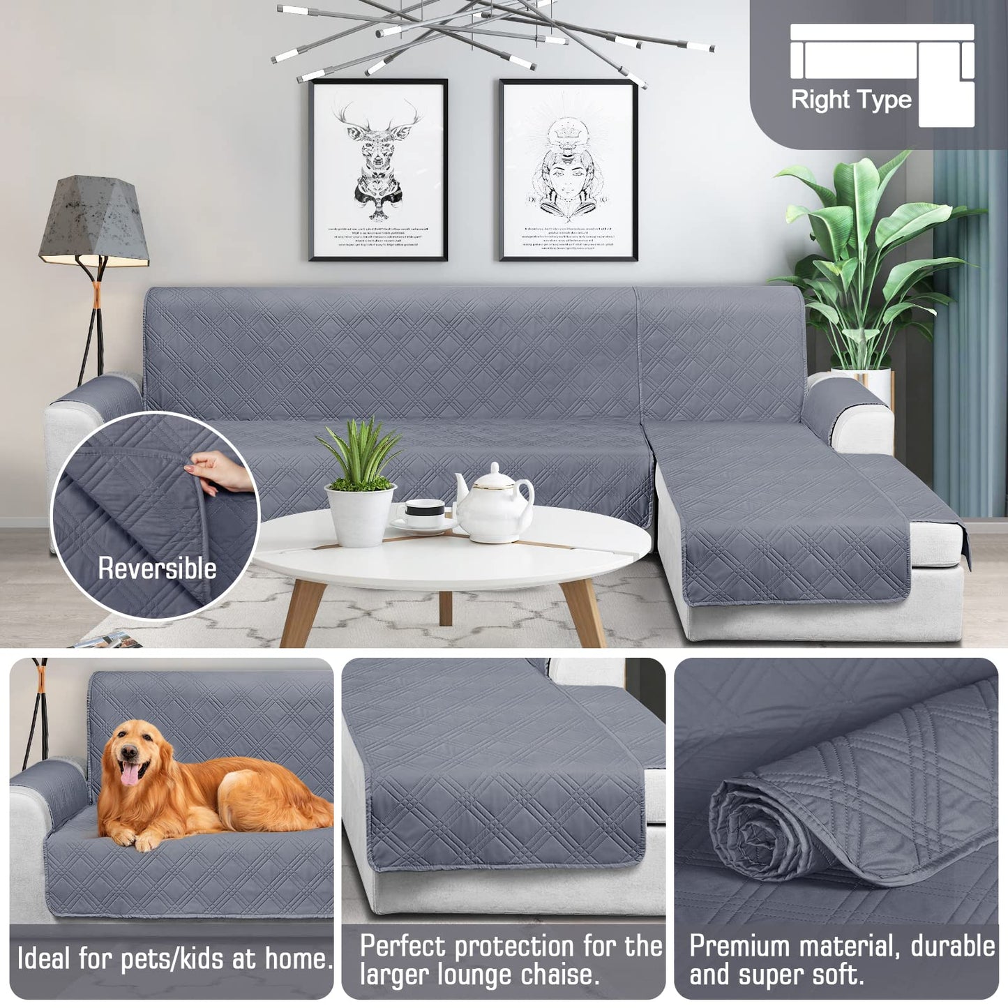 Waterproof Sectional Couch Covers L Shaped Sofa Covers - TAOCOCO