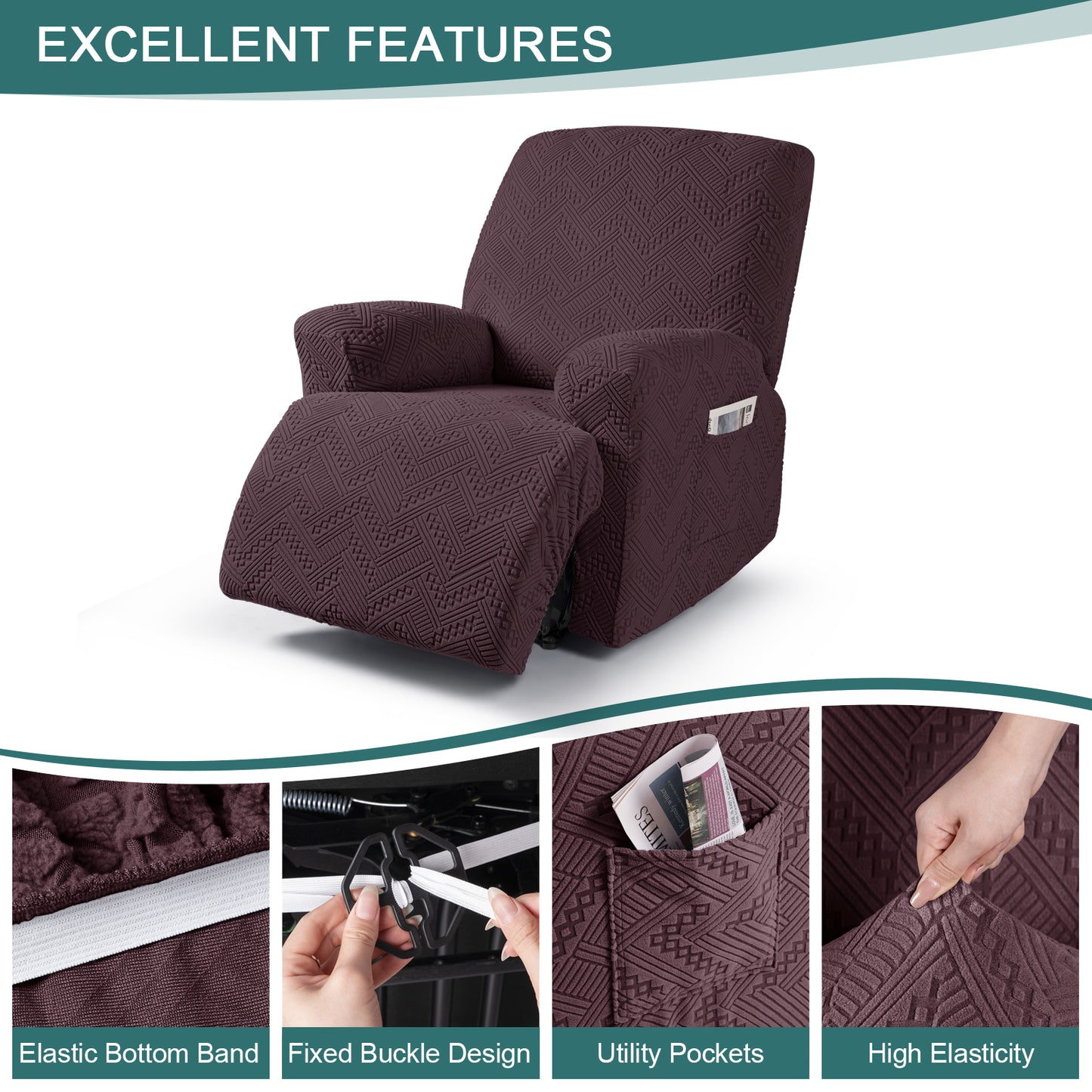 1 seat recliner chair slipcover