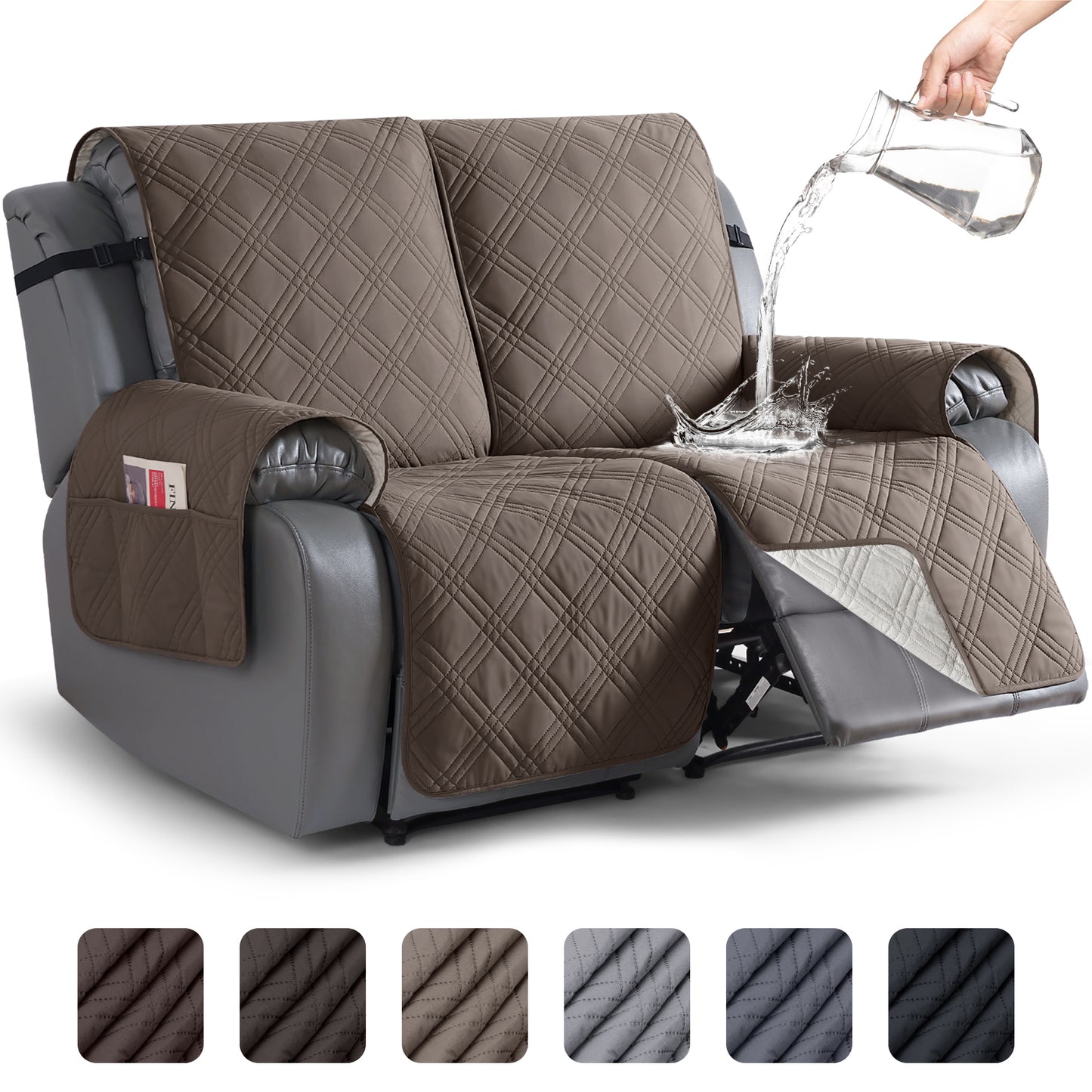 TAOCOCO Non-Slip Waterproof Recliner Sofa Covers- 2/3 Seater