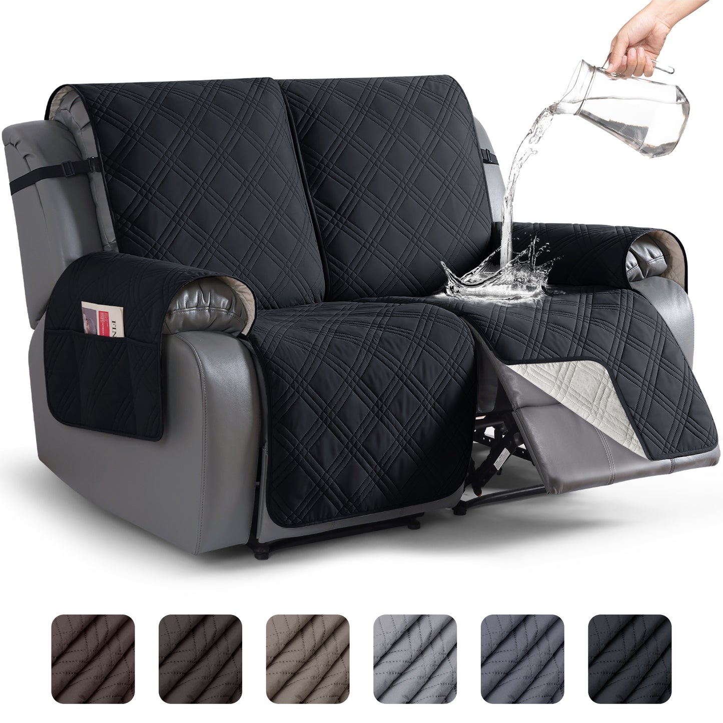 TAOCOCO Non-Slip Waterproof Recliner Sofa Covers- 2/3 Seater
