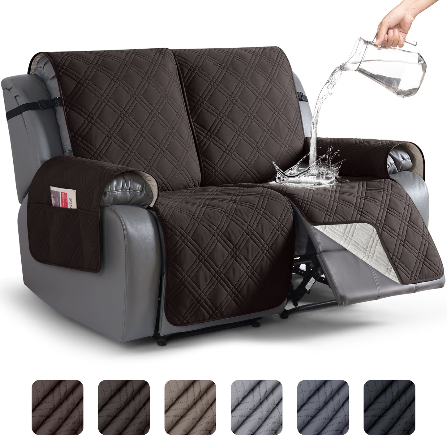 TAOCOCO Non-Slip Waterproof Recliner Sofa Covers- 2/3 Seater