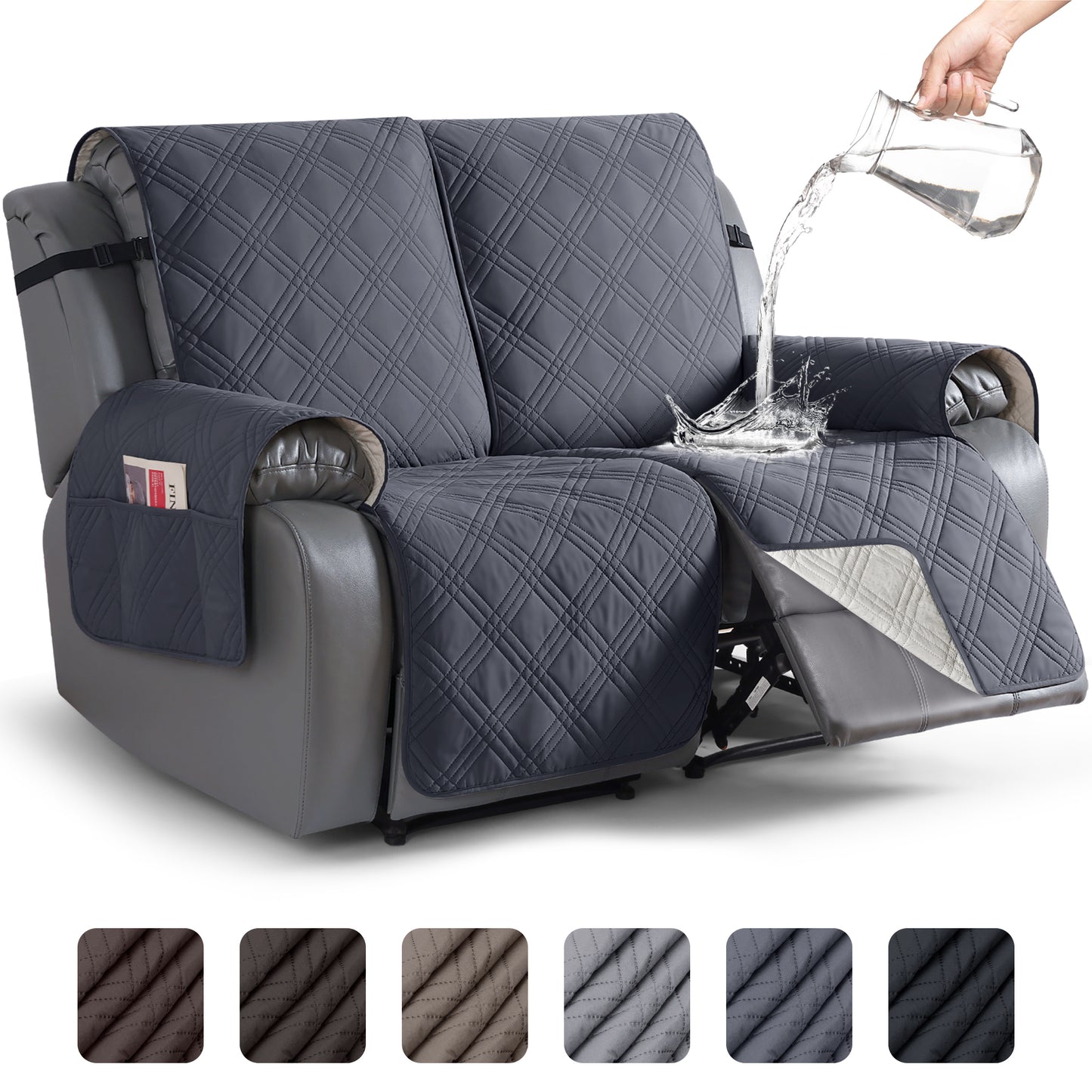 TAOCOCO Non-Slip Waterproof Recliner Sofa Covers- 2/3 Seater