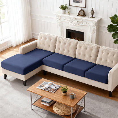 TAOCOCO 3-Piece L Shape Sectional Sofa Covers —3 Seater + 1 Chaise Cushion Covers
