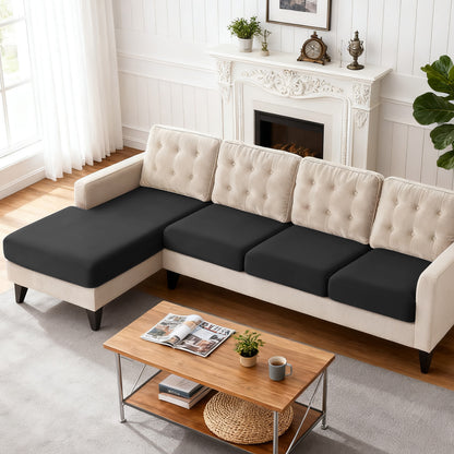 TAOCOCO 3-Piece L Shape Sectional Sofa Covers —3 Seater + 1 Chaise Cushion Covers