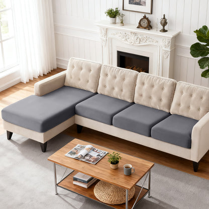 TAOCOCO 3-Piece L Shape Sectional Sofa Covers —3 Seater + 1 Chaise Cushion Covers