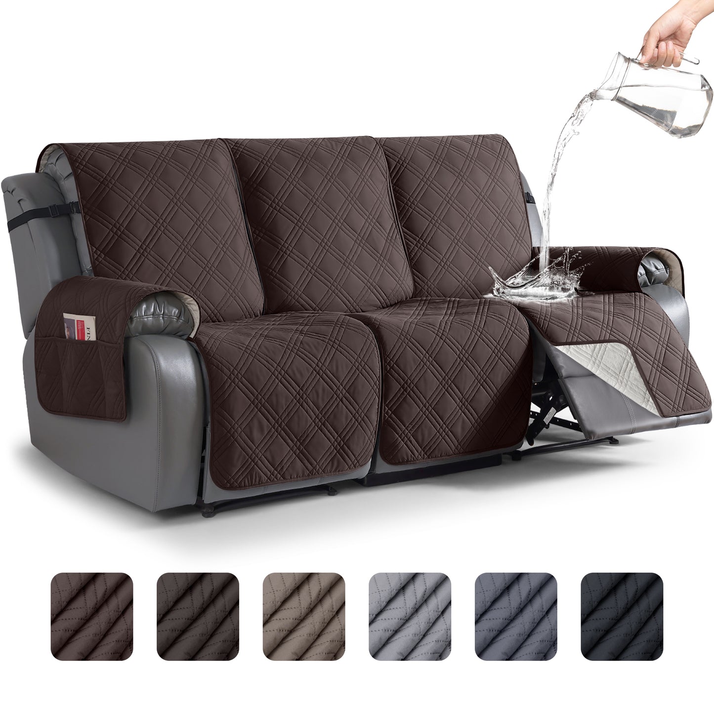 TAOCOCO Non-Slip Waterproof Recliner Sofa Covers- 2/3 Seater