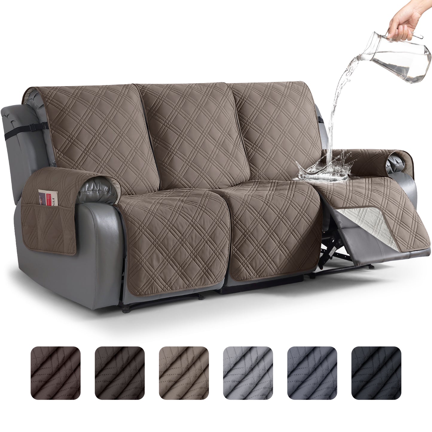 TAOCOCO Non-Slip Waterproof Recliner Sofa Covers- 2/3 Seater