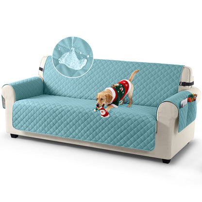 TAOCOCO Sofa Protector 100% Waterproof Sofa Covers 3 Seater,Sofa Slipcovers with Storage Pockets,Anti Slip Couch Covers(Sky Blue)