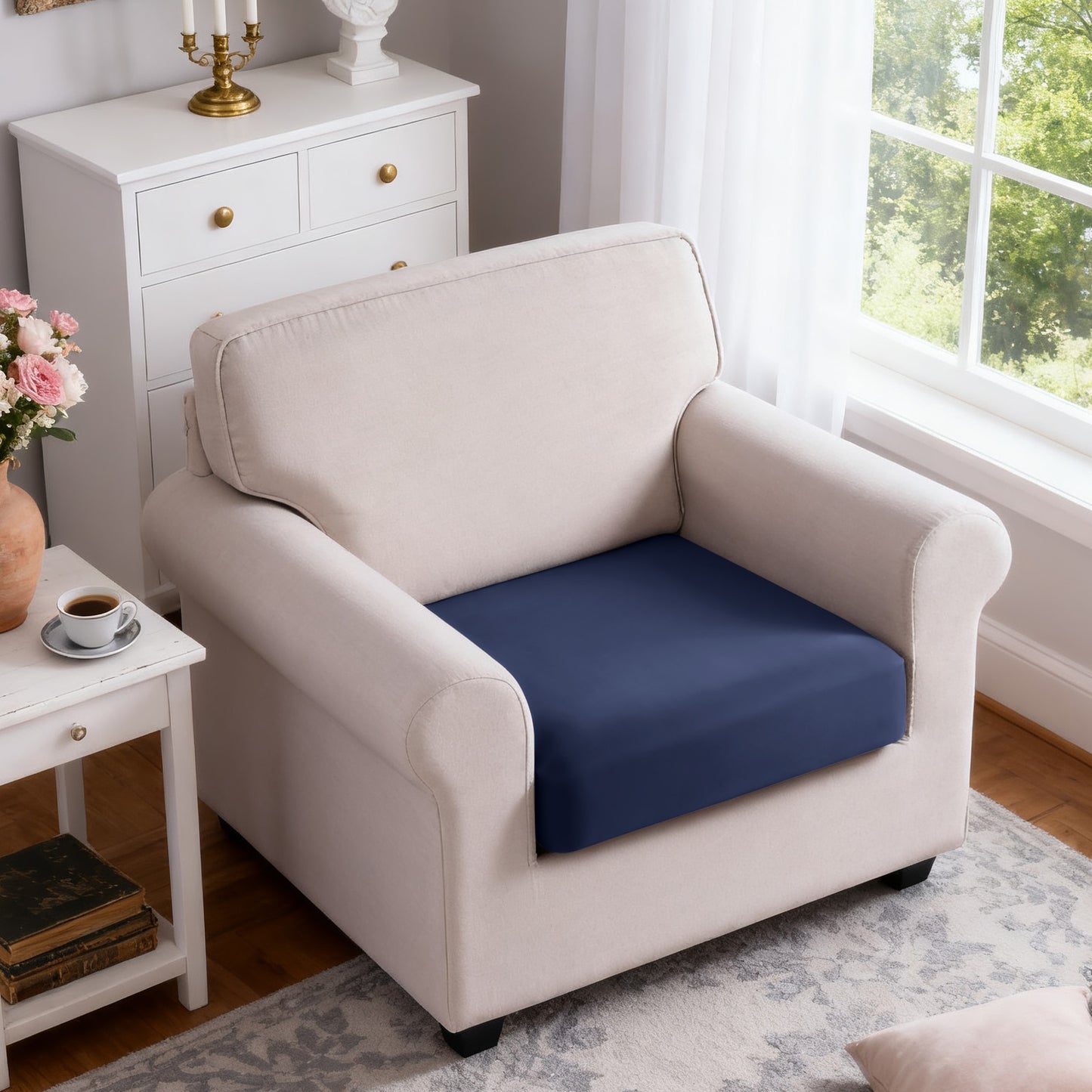 TAOCOCO 1 Piece Polyester Couch Cushion Covers for 1 /2/3 Seater Cushion Covers