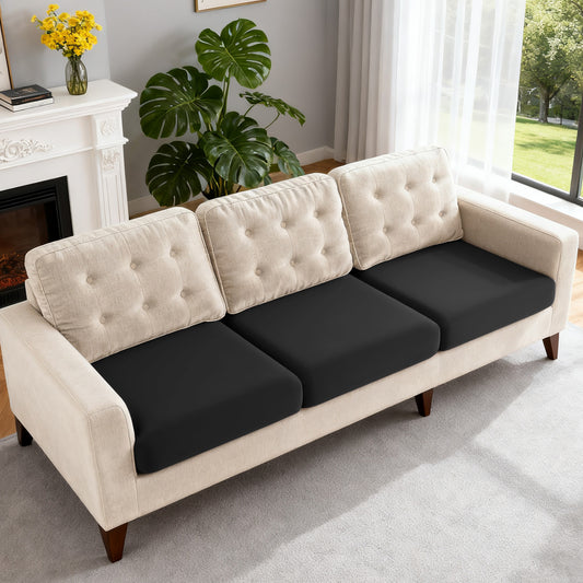 TAOCOCO Couch Cushion Covers 3 Pieces Polyester Stretch Couch Covers for 3 Cushion Couch