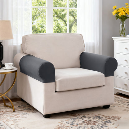 TAOCOCO Sofa Arm Covers 2 Pieces Stretch Armrest Cover for 3 Cushion Sofa Sectional L Shape Couch