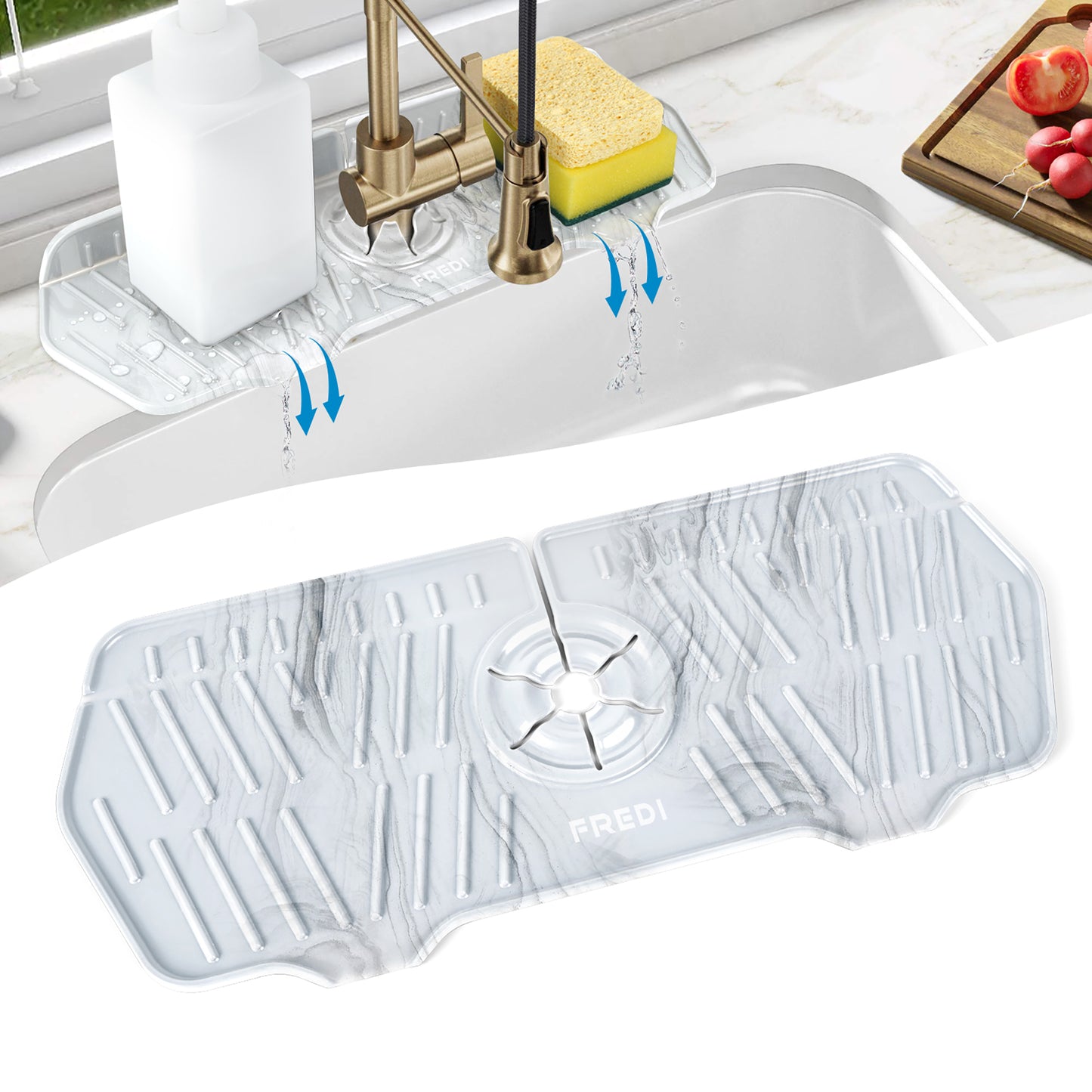 Kitchen Sink Splash Guard Silicone Faucet Mat