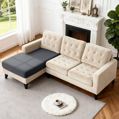 TAOCOCO 1 Piece Stretch Polyester Couch Cushion Covers for L-Shaped Sectional Chaise Sofa