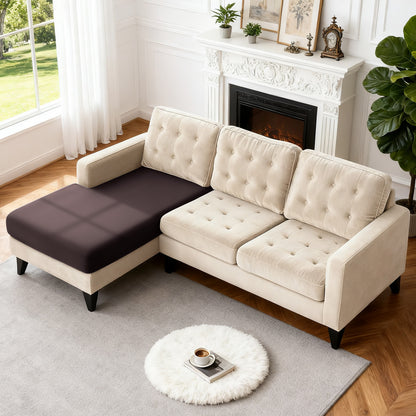 TAOCOCO 1 Piece Stretch Polyester Couch Cushion Covers for L-Shaped Sectional Chaise Sofa