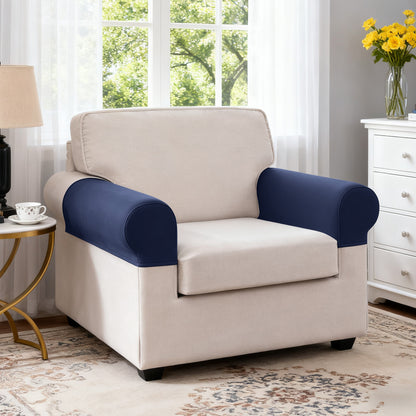 TAOCOCO Sofa Arm Covers 2 Pieces Stretch Armrest Cover for 3 Cushion Sofa Sectional L Shape Couch
