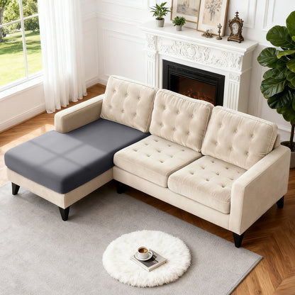 TAOCOCO 1 Piece Stretch Polyester Couch Cushion Covers for L-Shaped Sectional Chaise Sofa