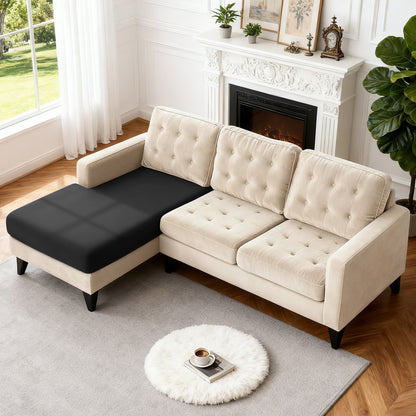 TAOCOCO 1 Piece Stretch Polyester Couch Cushion Covers for L-Shaped Sectional Chaise Sofa