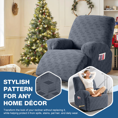 TAOCOCO Stretch Recliner Chair Covers Pet Friendly- 1 Seater / 1 XL Seater / 2 Seater /2 XL Seater / 3 Seater