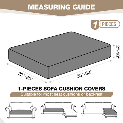 TAOCOCO 1 Piece Polyester Couch Cushion Covers for 1 /2/3 Seater Cushion Covers
