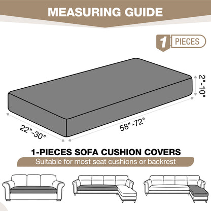 TAOCOCO 1 Piece Polyester Couch Cushion Covers for 1 /2/3 Seater Cushion Covers