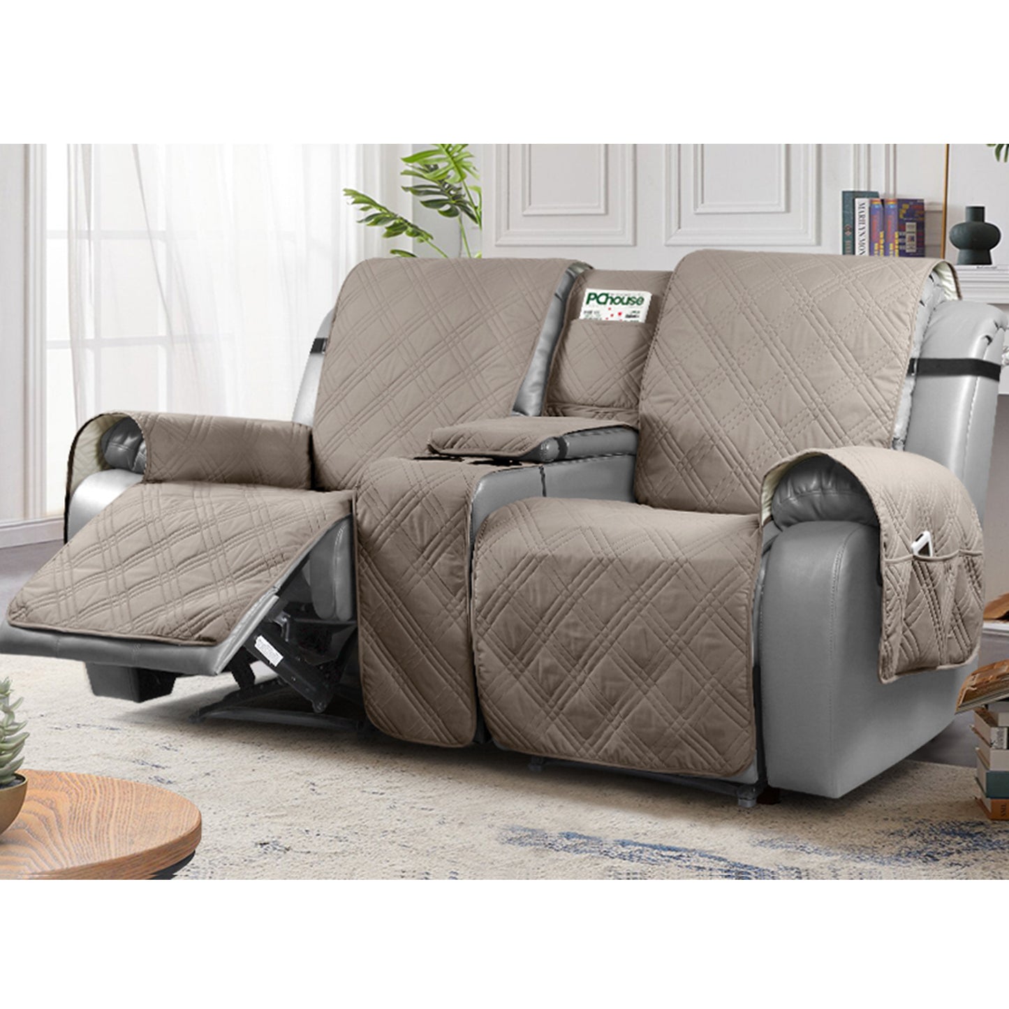 TAOCOCO Waterproof Loveseat Recliner Cover with Console