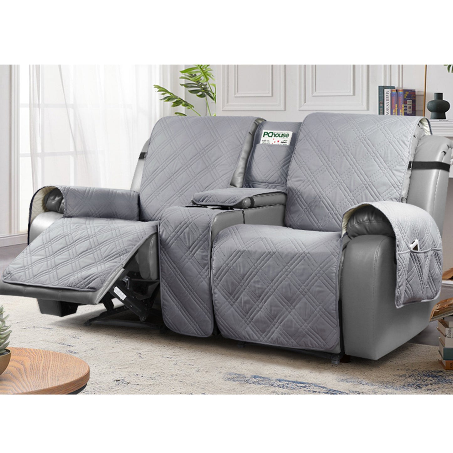 TAOCOCO 100% Loveseat Recliner Cover with Center Console 2
