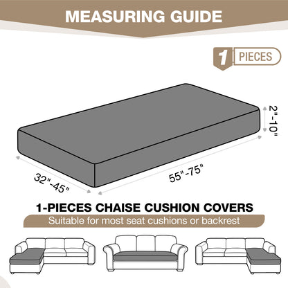 TAOCOCO 1 Piece Stretch Polyester Couch Cushion Covers for L-Shaped Sectional Chaise Sofa