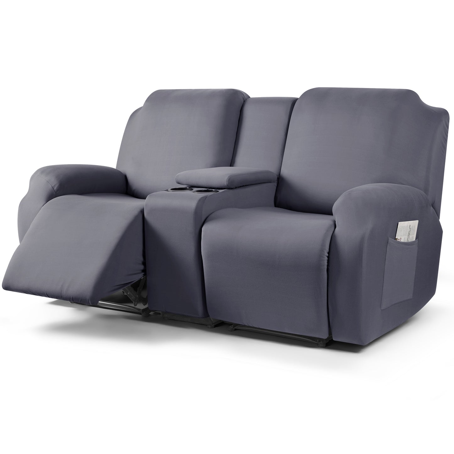 MMAMYZK-Recliner Loveseat Sofa Slipcover with Console Reclining Couch Cover