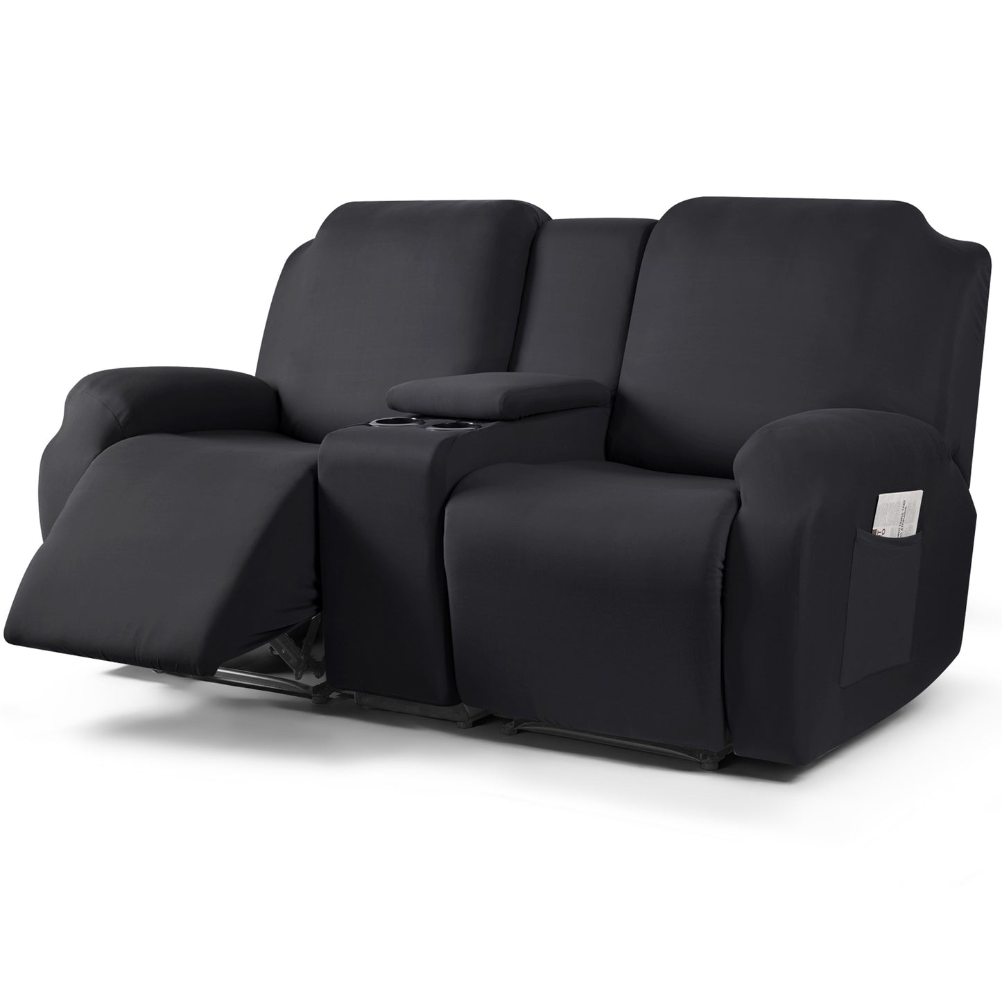 MMAMYZK-Recliner Loveseat Sofa Slipcover with Console Reclining Couch Cover