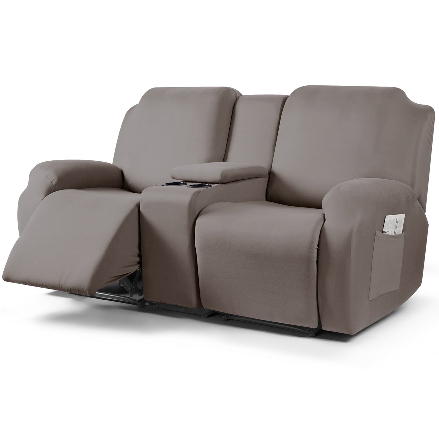 MMAMYZK-Recliner Loveseat Sofa Slipcover with Console Reclining Couch Cover