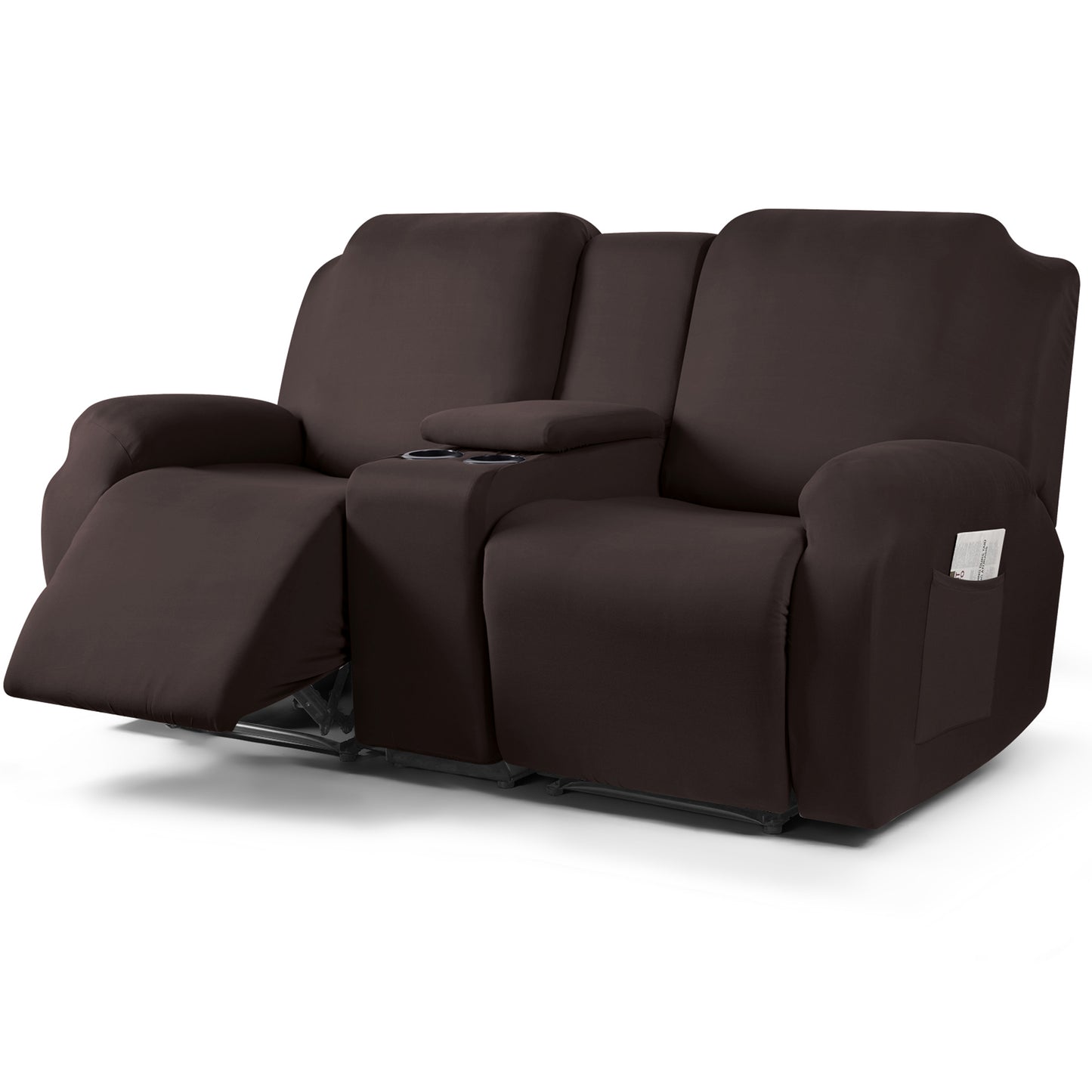 MMAMYZK-Recliner Loveseat Sofa Slipcover with Console Reclining Couch Cover