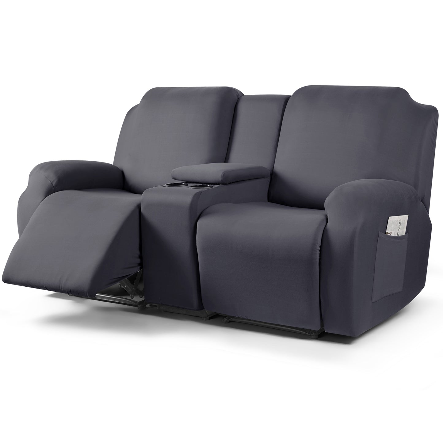 MMAMYZK-Recliner Loveseat Sofa Slipcover with Console Reclining Couch Cover